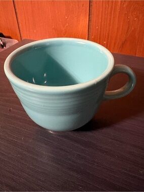 Fiesta tirquiose Ceramic Mug Cup with Handle, Glossy Pottery, USA
